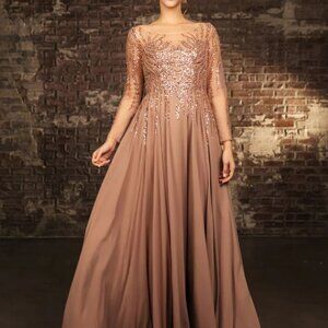 Floor length Mother of The Bride Groom Gown/formal evening Bridesmaids Dresses
